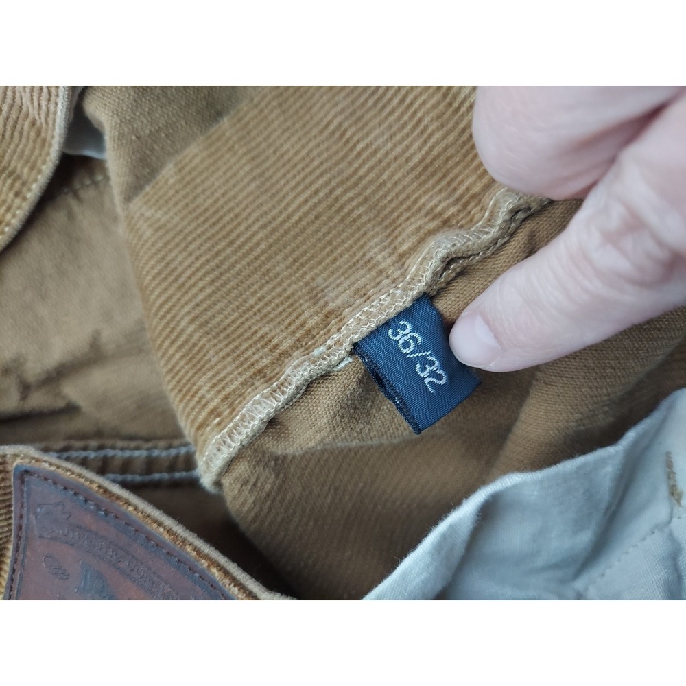 Vtg Polo Ralph Lauren Corduroy Pants Mens 34x28 Brown‎ Chino Tag size 36x32 - Picture 11 of 14